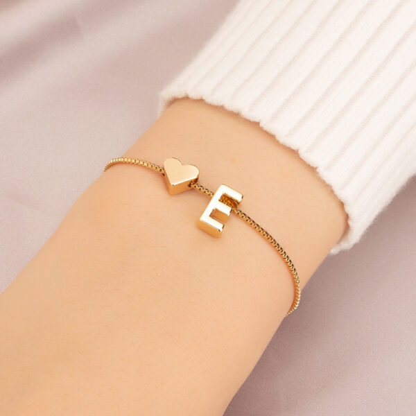 Bracelet Heart-shaped English Letters - Image 5