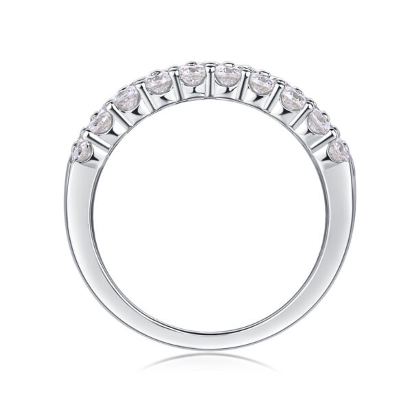 Multi-row Diamond Ring Luxury Fashion Set Moissanite Silver Ring - Image 5