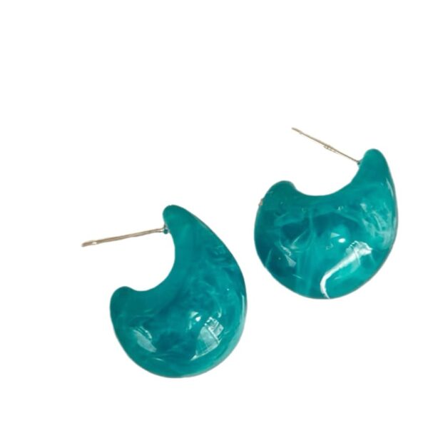 Ice Cream Mint Blue Super Fairy French Retro Acrylic Water Drop Earrings - Image 4