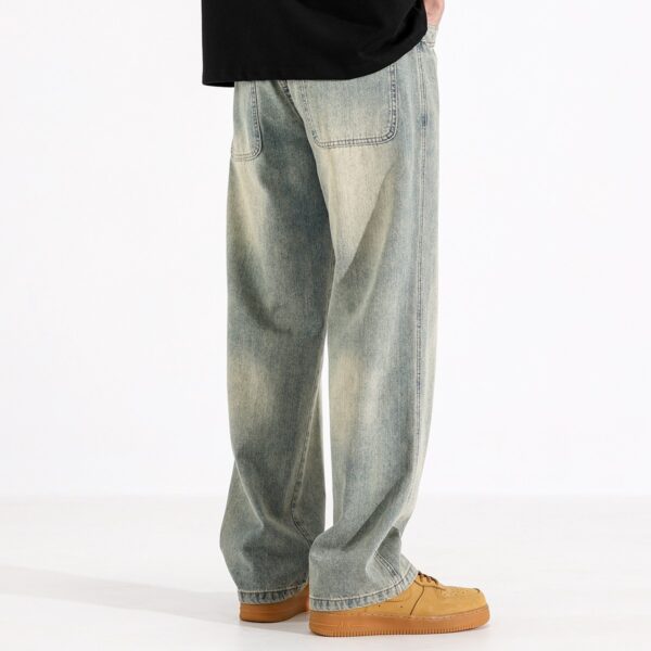 Yellow Mud Dyed Straight Jeans For Men - Image 5