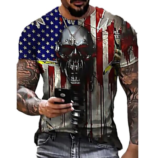 3D Printing Men's Breathable Crew Neck Short Sleeves - Image 5