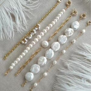 Baroque Freshwater Pearl Bracelet Light Luxury Stainless Steel
