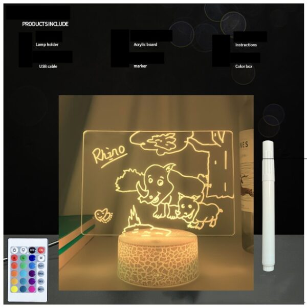 3D Light Handwritten Acrylic Message Board - Image 3