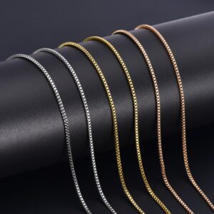 Gold-plated Non-fading Titanium Steel Personality Ins Style Box Chain
