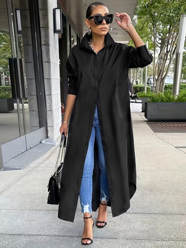 Solid Color Loose Long Sleeves Extra Large Size - Image 5