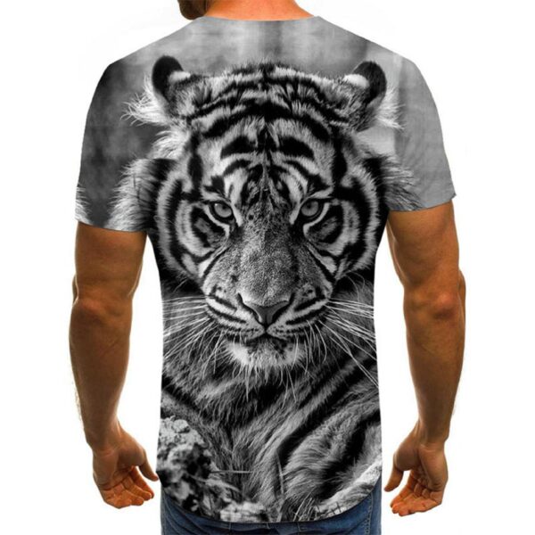 Printed Short Sleeve Geometric Graphic Hedging Digital Print T-Shirt For Men and Women - Image 2