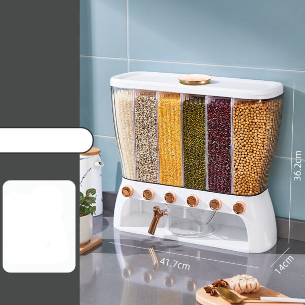 Kitchen Grains Separate Storage Box Compartment - Image 4