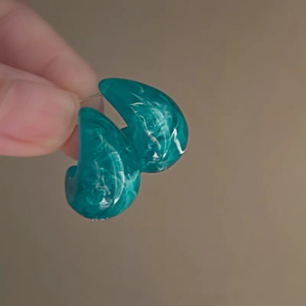 Ice Cream Mint Blue Super Fairy French Retro Acrylic Water Drop Earrings - Image 3