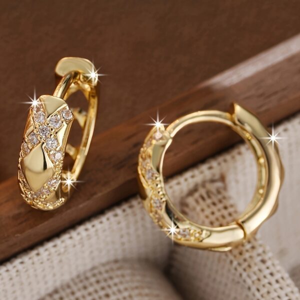 Small Hollow Cross Earrings Retro Style - Image 5