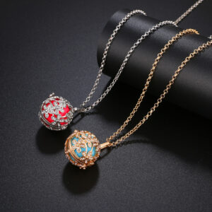 Rose Gold Angel Wings Aromatherapy Necklace