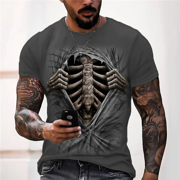 Summer New 3D Printing Fashion Boys' Short Sleeve T-shirt - Image 3
