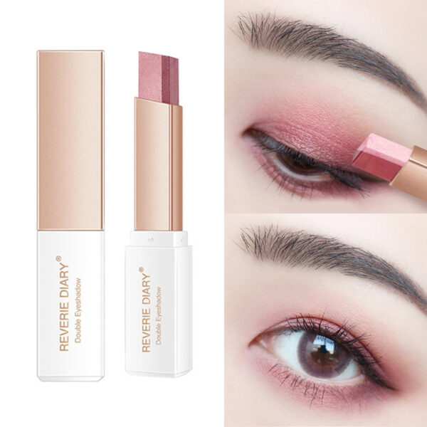Lazy Eyeshadow Stick Stereo Gradient Shimmer Double Color Eye Shadow Pen Waterproof Easy To Wear Eyeshadow - Image 6