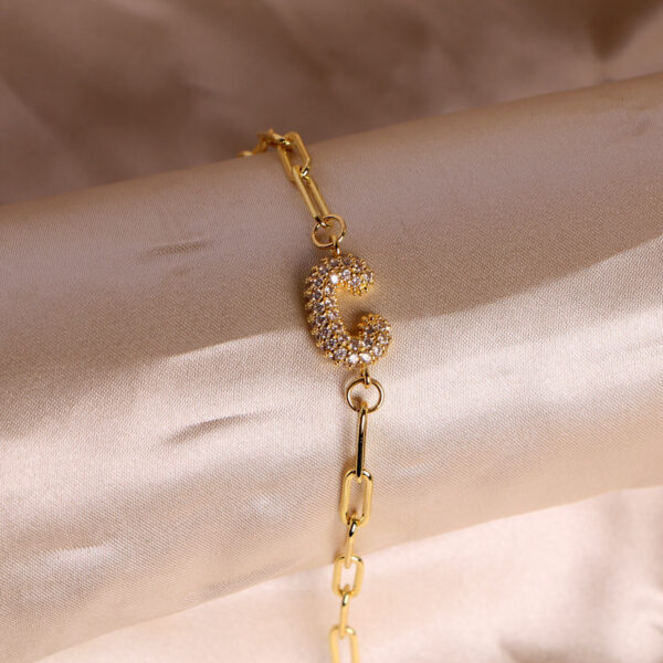18K Bubble Balloon 26 English Zircon Clip Bracelet - Image 4