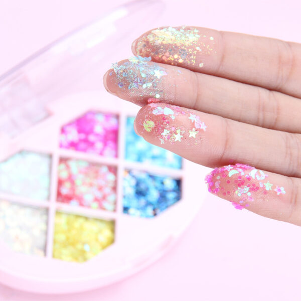 Face Jewels Eyeshadow Shimmer Pigment Body Face Eye Glitter Sequin Gel Cream Eye Shiny Skin Face Festival Cosmetic Glitter - Image 8