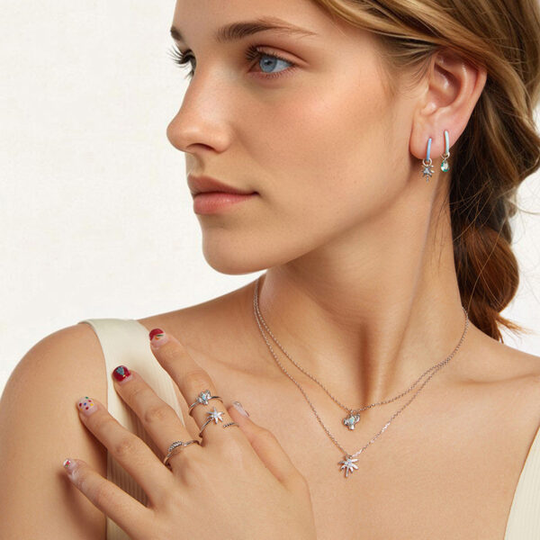 Romantic Summer Style S925 Sterling Silver Stud Earrings - Image 5