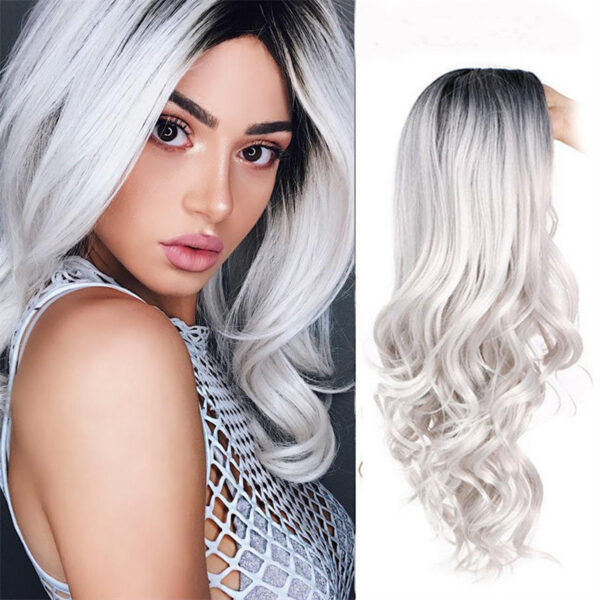 Fashion mid-length curly hair dyed wig - Image 6