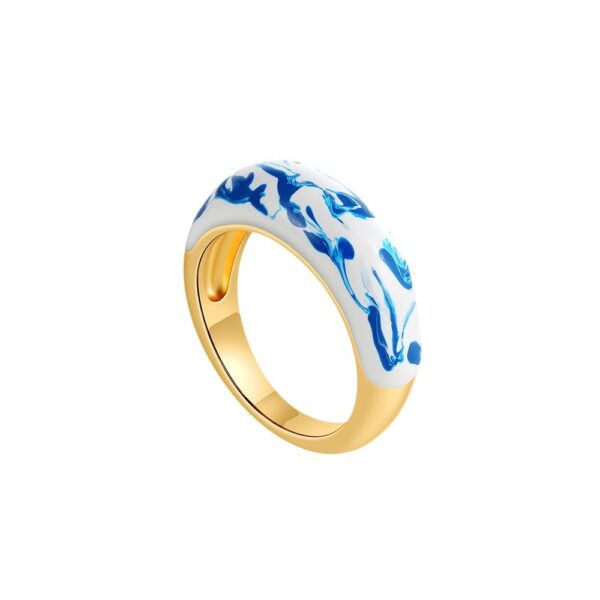 Retro Hand Painted Blue And White New Chinese Ceramic Necklace - Image 4