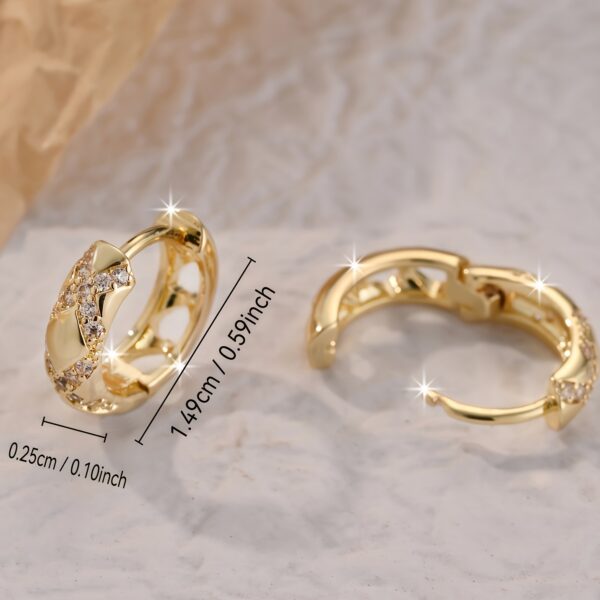 Small Hollow Cross Earrings Retro Style - Image 8