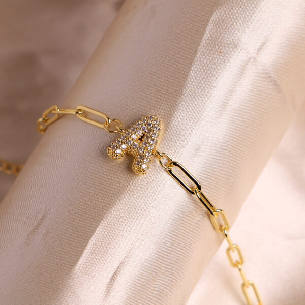 18K Bubble Balloon 26 English Zircon Clip Bracelet - Image 3