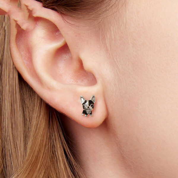 S925 Sterling Silver Cross-border Fashion Exquisite Cute Puppy Earrings - Image 5