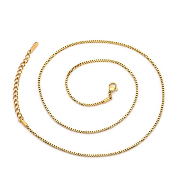 Gold-plated Non-fading Titanium Steel Personality Ins Style Box Chain - Image 5