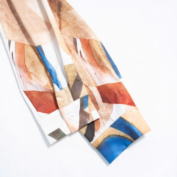 Loose Digital Printing Lantern Long Sleeve Shirt For Women - Image 3