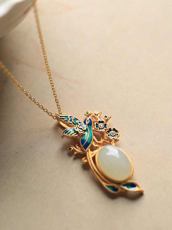 Hetian Jade Sweater Necklace Pendant For Women - Image 3