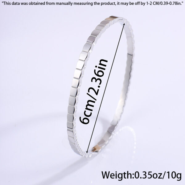 Irregular Honeycomb Fashion Minimalist Titanium Steel Bracelet - Image 4