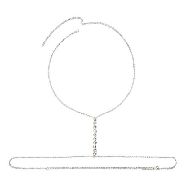 Rhinestone Love Bikini Beach Breastpin Nightclub Sexy Body Chains - Image 5