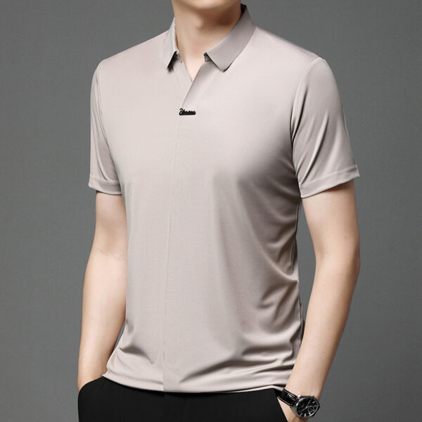 Breathable Business T-shirt Men's Short Sleeve - Image 6