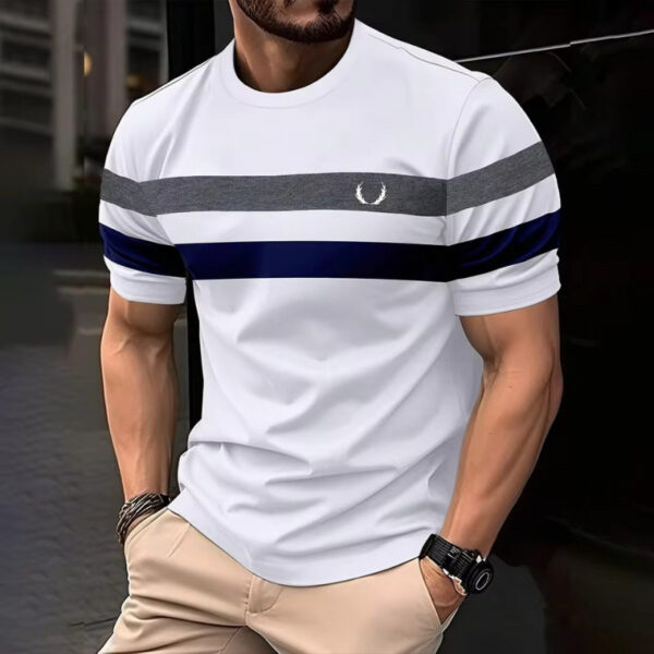 Loose Mesh Breathable Short Sleeve Round Neck T-shirt Simple Men - Image 5