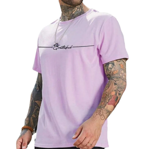 Men's 3D Digital Printing Sports Style With Letters Short-sleeved T-shirt - Image 4