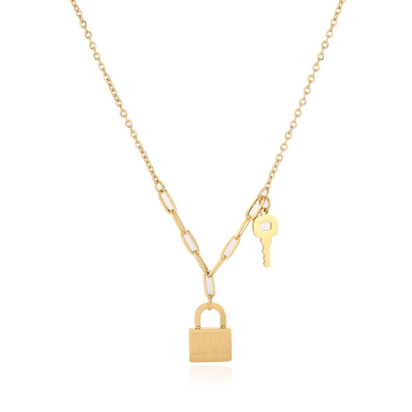 Key Design Light Luxury Women's Titanium Steel Clavicle Chain Necklace - Image 4