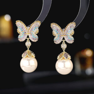 French Vintage Court Style Heavy Industry Exaggerated Earrings Elegant Graceful