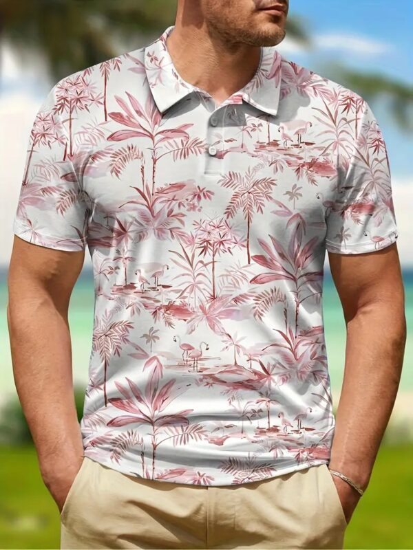 Men's Print Breathable Fashion Polo Shirt Top - Image 7