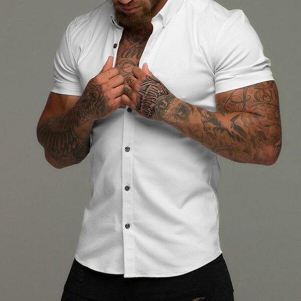 Muscle Men's Fitness Shirt Short Sleeve - Image 8