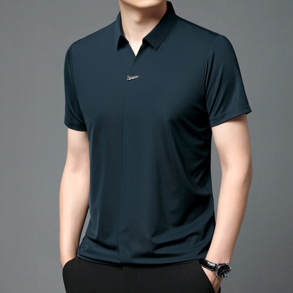 Breathable Business T-shirt Men's Short Sleeve - Image 8