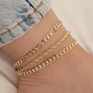 European And American Stylish Women's Simple Personality Multi-layer Anklet Suit
