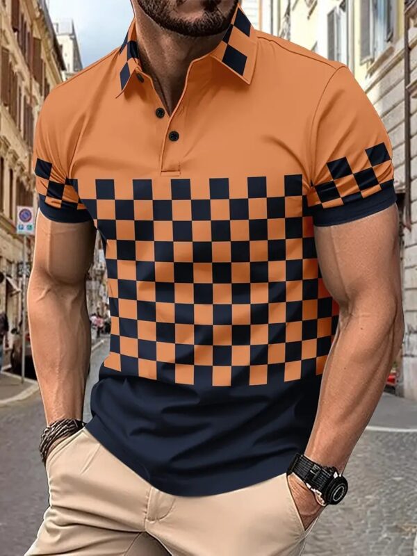 Men's Print Breathable Fashion Polo Shirt Top - Image 5