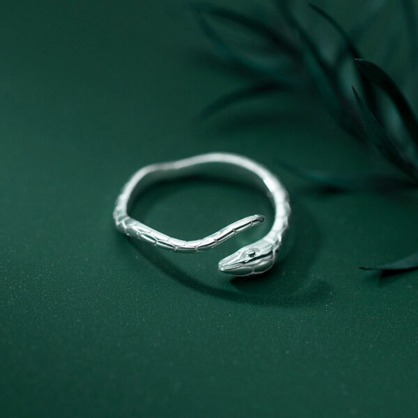 S925 Sterling Silver Ring Female Animal Index Finger Snake - Image 5