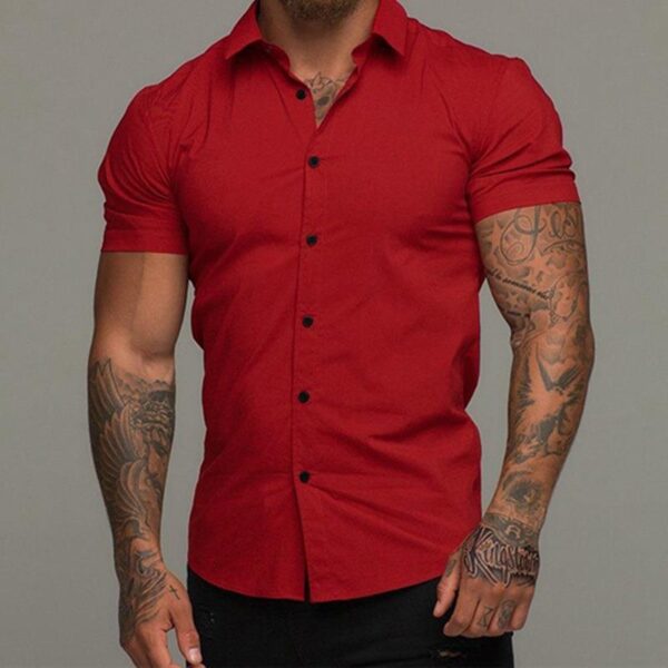 Muscle Men's Fitness Shirt Short Sleeve - Image 9