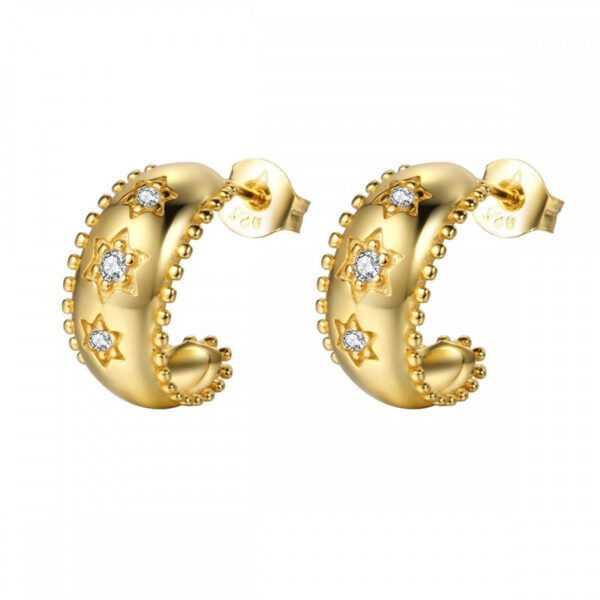 European And American Zircon Ear Clip Eardrops Hours Ear Ring - Image 4