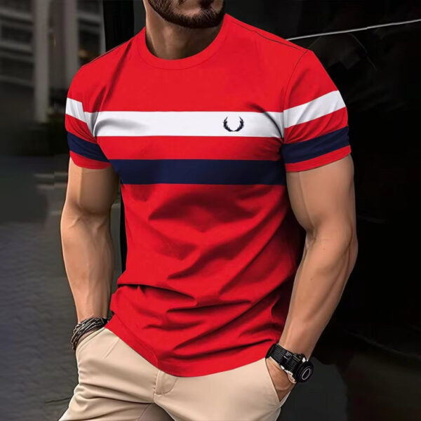 Loose Mesh Breathable Short Sleeve Round Neck T-shirt Simple Men - Image 3