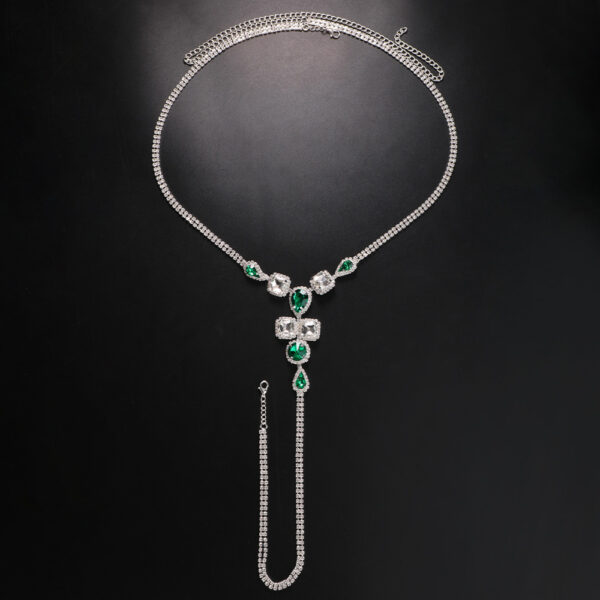Nightclub Rhinestone Body Chains Lady Sexy Lvzuan Drop-shaped T-back - Image 5