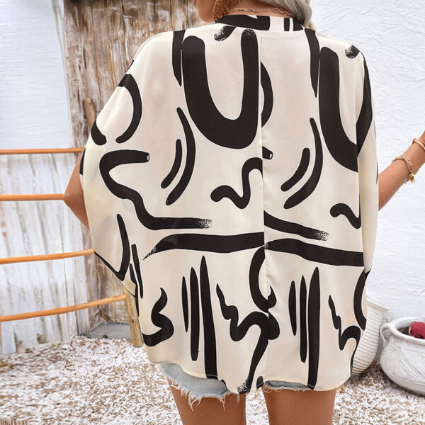 Summer Loose Printed Shirt For Women - Image 6