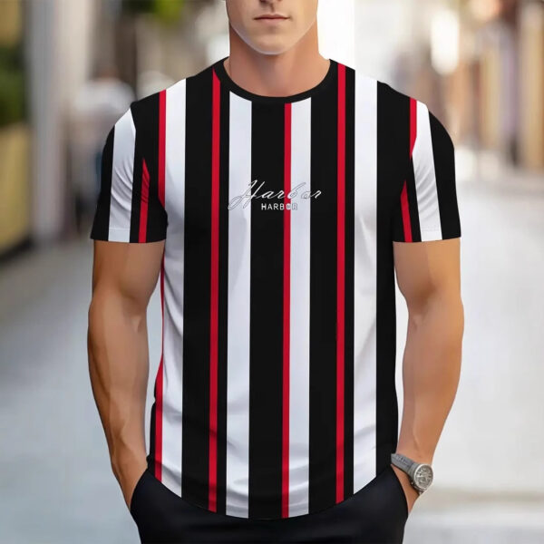 Men's Carnival Fashion Striped T-shirt - Image 9
