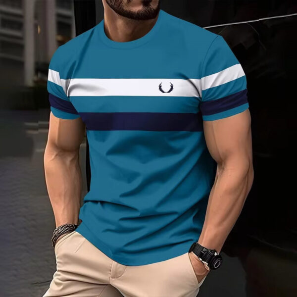 Loose Mesh Breathable Short Sleeve Round Neck T-shirt Simple Men - Image 4