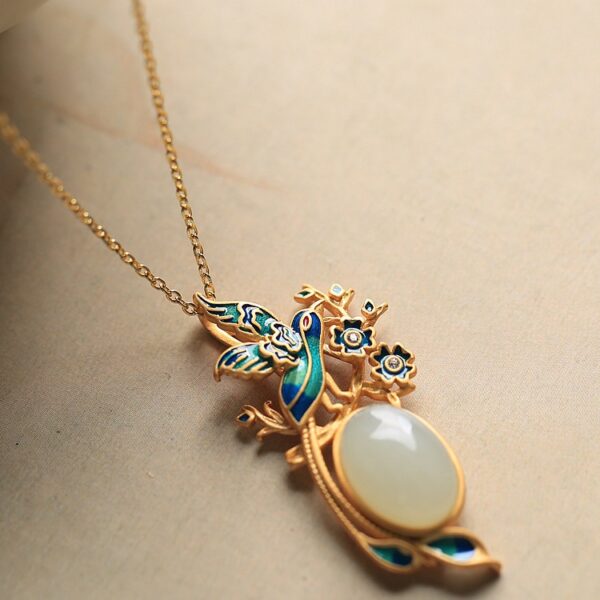 Hetian Jade Sweater Necklace Pendant For Women - Image 4