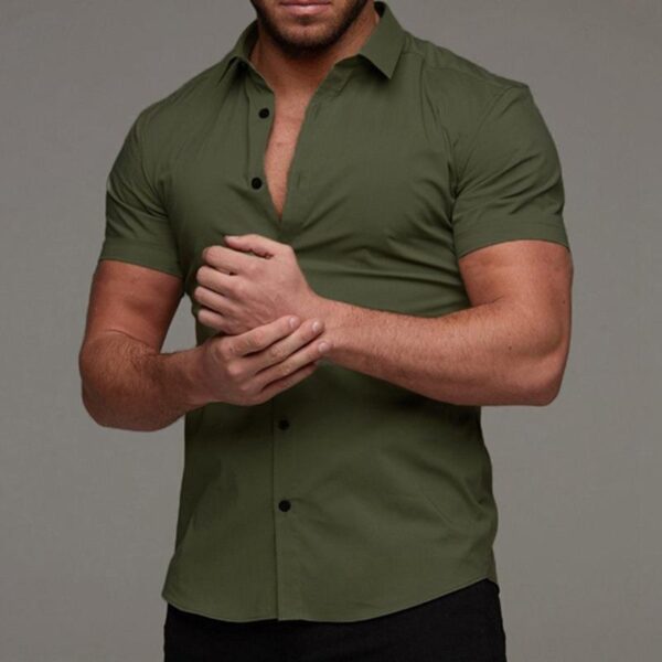 Muscle Men's Fitness Shirt Short Sleeve - Image 5