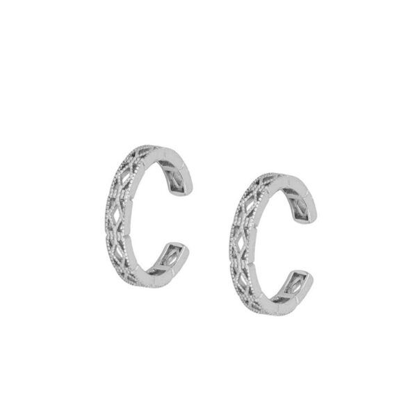 European And American Zircon Ear Clip Eardrops Hours Ear Ring - Image 2